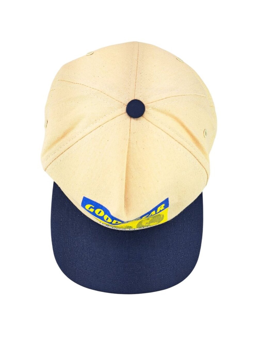 Vintage Goodyear 100th Anniversary Topeka Kansas Plant Snapback Hat Tan Blue New - Picture 7 of 8